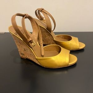 Tory Burch Ashton peep to wedge sandals